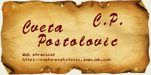 Cveta Postolović vizit kartica
